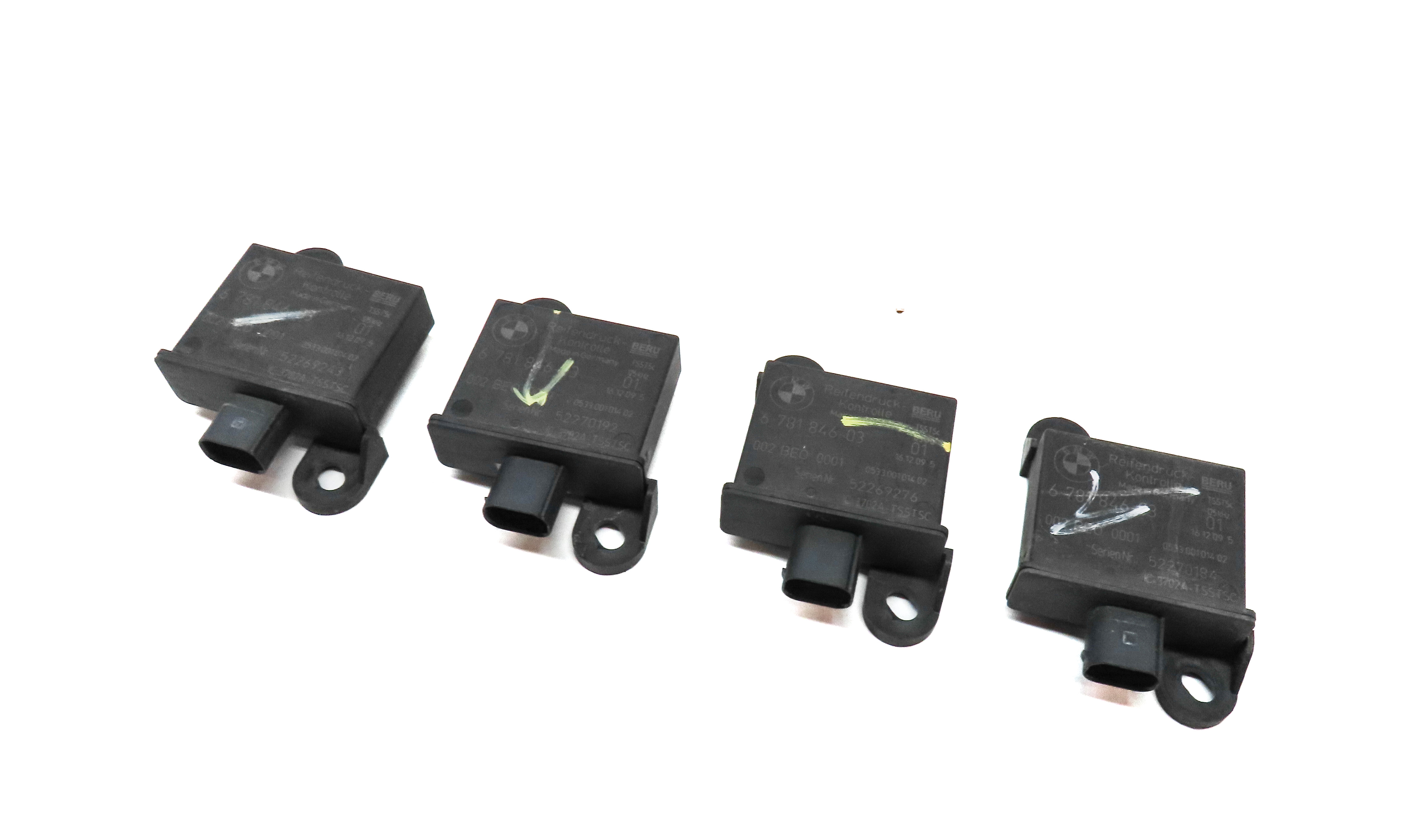 2010 BMW X5 (E70) TIRE PRESSURE MONITORING SYSTEM TPMS SENSOR SET 4 — exact item pictured